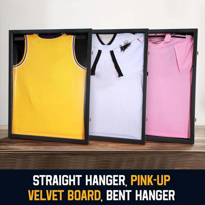 🖼️ Magnetic jersey display frame – crystal clear, solid wood, easy access!