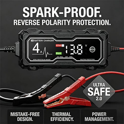 🔋⚡ Smart Battery Charger & Maintainer – 12V, 4A, for Lead-Acid Batteries, now 50% off