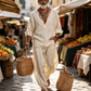Men's Loose V-Neck Top & Pants 2-Piece Set