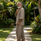 Men's Loose V-Neck Top & Pants 2-Piece Set