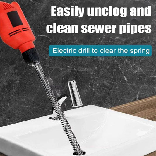 🔧🌀 Flexible drain spring – unclogs sinks, tubs & shower blockages easily!