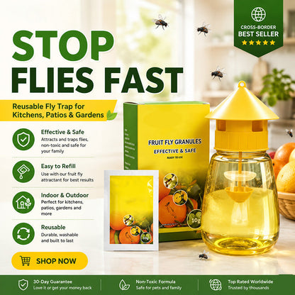 🦟 Indoor and outdoor hanging fly trap – 🏡 Chemical-free protection and a peaceful summer atmosphere 🌿🛡️