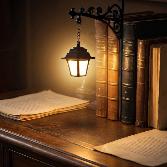 🔥🎁New Arrival: 50% OFF🔥Miniature Retro Streetlight Bookend Light
