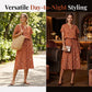 Women Casual Floral Printed Midi Dress