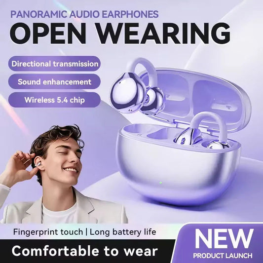 🎧✨ Open-ear Bluetooth headphones – HiFi sound, dual connect, AI noise reduction!