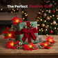 🎄 Christmas Poinsettia Flower String Lights – 2M Warm LED Garland with Red Flowers & Holly Leaves