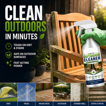 🏡✨ Outdoor Surface Cleaner Spray – Deep Cleaner for Patios, Decks, Fences, Brick & Stone