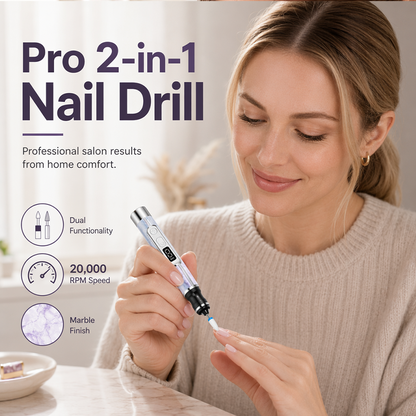 ✨ 2-in-1 Electric Nail File – Professional Nail Care at Home | For Natural Nails & a Beautiful Finish 💅