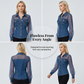 Women's Mesh Patchwork Denim Top