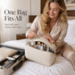 💄 Everything organized in style – spacious makeup bag with a handle for cosmetics, travel, and everyday use.