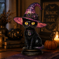 💥 50% Off! 🔥Gothic Halloween Witch and Cat Table Lamp