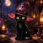 💥 50% Off! 🔥Gothic Halloween Witch and Cat Table Lamp