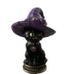 💥 50% Off! 🔥Gothic Halloween Witch and Cat Table Lamp