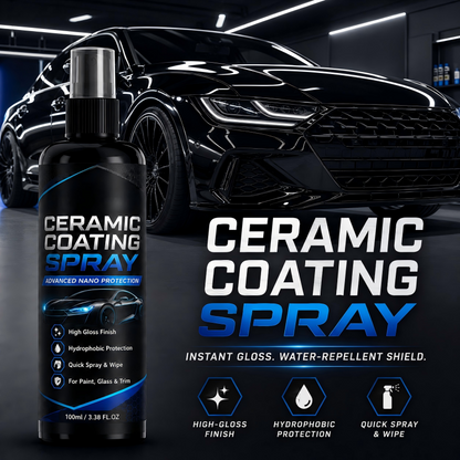 🚗✨ Nano Ceramic Coating Spray – Hydrophobic Car Paint Protection & Mirror Shine