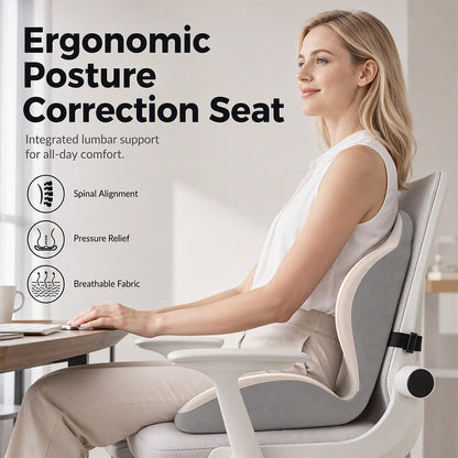 🪑 50% OFF NOW! ✨ Ergonomic memory foam seat cushion with back support – comfortable & supportive for home, office, and car 💺🛡️