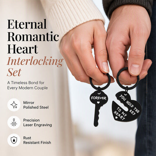 💞Limited-time offer, only £6.99🔐A timeless, romantic heart-shaped keychain set