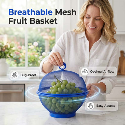 🍎 LIMITED‑TIME 56% OFF! 🧺 Fruit Basket with Lid – Breathable, Drainable, Insect Proof 🍇