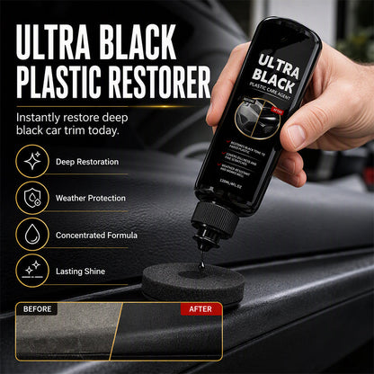 Car Plastic Restorer 120ml Black Trim Care Agent for Auto Detailing