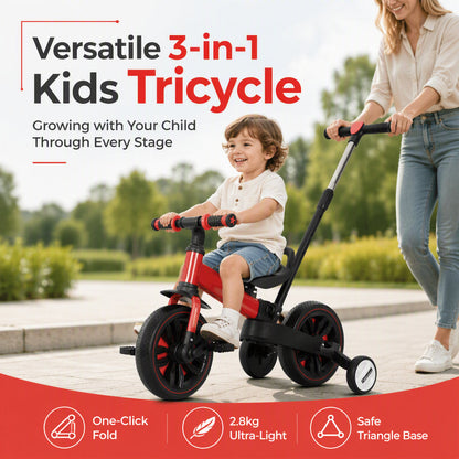 🚲 50% OFF NOW! 🌈 3-in-1 Tricycle & Balance Bike for Kids – Playful, Stable & Adaptable 👶✨