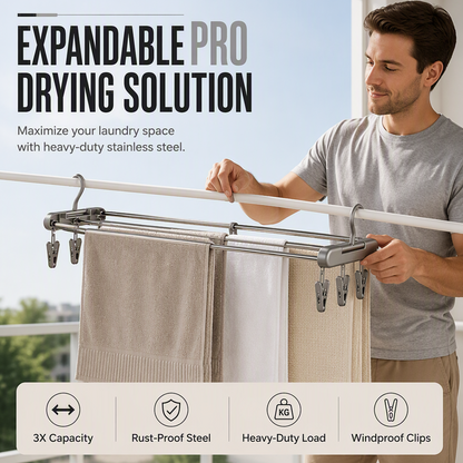 🎁 50% off! 📦Retractable hanger for clothes and bath towels