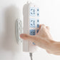 💥 50% off! 🔌 Self-adhesive socket holder without drilling - attach power plugs, routers, adapters and more. Removable and reusable. Dimensions: 10×3.7 cm. White 🏠