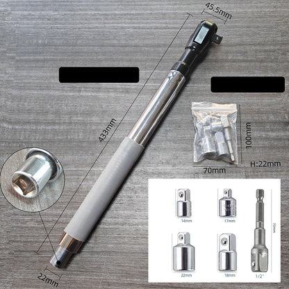 🔧 LIMITED TIME DEAL – 2-in-1 Extended Ratchet Wrench & Extension Bar | Heavy-Duty 1/2" Drive Tool for Tough Nuts & Bolts 🔥