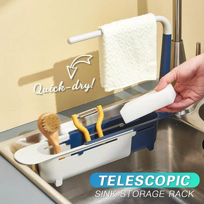 🧽 Adjustable Sink Storage Rack – Space-Saving Organizer
