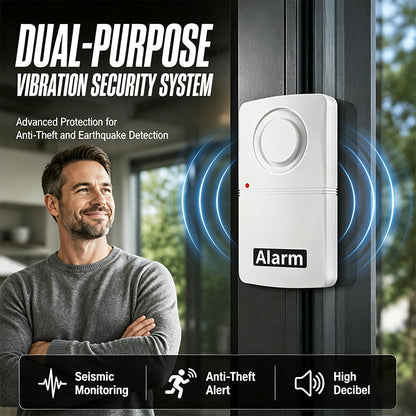 🚨 Wireless Door & Window Vibration Alarm – Smart Home Security Sensor