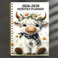 🐮 2026–2030 Monthly Planner ✨ Cute Highland Cow 5-Year Calendar | Large Monthly Blocks for Long-Term Planning