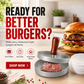 🍔 Burger Patty Press – Non-Stick Aluminum Hamburger Maker with Wooden Handle
