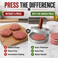 🍔 Burger Patty Press – Non-Stick Aluminum Hamburger Maker with Wooden Handle