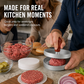 🍔 Burger Patty Press – Non-Stick Aluminum Hamburger Maker with Wooden Handle