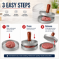 🍔 Burger Patty Press – Non-Stick Aluminum Hamburger Maker with Wooden Handle