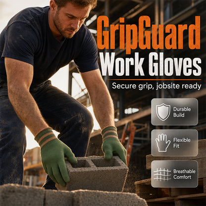 🧤 LIMITED-TIME 50% OFF 💪 Rubber-Coated Work Gloves — Anti-Slip, Breathable, Long-Lasting