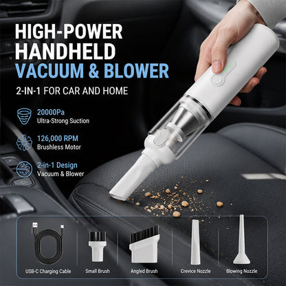 🚗💨 Cordless Car Vacuum Cleaner – Powerful 2-in-1 Vacuum & Blower
