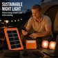 ☀️🔋 Portable Solar Power System – USB/Type-C Solar Generator with 2 LED Lights