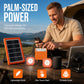 ☀️🔋 Portable Solar Power System – USB/Type-C Solar Generator with 2 LED Lights
