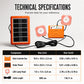☀️🔋 Portable Solar Power System – USB/Type-C Solar Generator with 2 LED Lights