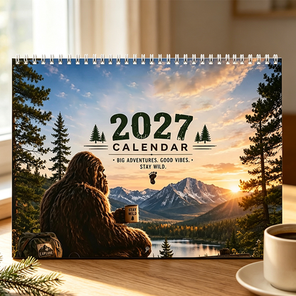 🌲😄 Funny Woodland 2027 Wall Calendar – 12 Months of Playful Forest Art