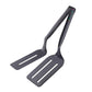 🥩🔥 3-in-1 Stainless Steel Steak Tongs – Serrated Cutting Edge with Spatula & Slotted Grip