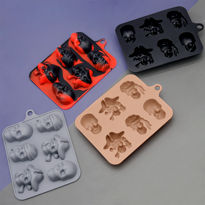 💀 3D Skull Silicone Ice Cube Tray with Lid – Fun Slow-Melting Ice Mold for Whiskey, Cocktails & Halloween Drinks