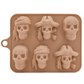 💀 3D Skull Silicone Ice Cube Tray with Lid – Fun Slow-Melting Ice Mold for Whiskey, Cocktails & Halloween Drinks