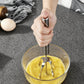 🥚 Easy Press Manual Egg Beater – Stainless Steel Hand Whisk for Eggs, Cream & Baking