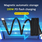 100W Magnetic Retractable Car Charging Cable ⚡🚗