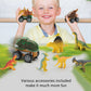 🦖 Interactive Dinosaur Transporter Truck Toy – Dinosaur Car Carrier with Launch Button, Lights & Music