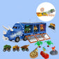 🦖 Interactive Dinosaur Transporter Truck Toy – Dinosaur Car Carrier with Launch Button, Lights & Music