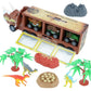 🦖 Interactive Dinosaur Transporter Truck Toy – Dinosaur Car Carrier with Launch Button, Lights & Music