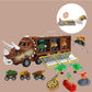 🦖 Interactive Dinosaur Transporter Truck Toy – Dinosaur Car Carrier with Launch Button, Lights & Music