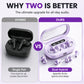 🎧 2-in-1 Wireless Earbuds with Digital Display – Open-Ear Sports Clips & Mini Sleep Earbuds