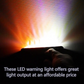 🚛 12V-24V LED Warning Light – 6-LED Waterproof Strobe & Steady Light for Trucks, Cars & Motorcycles